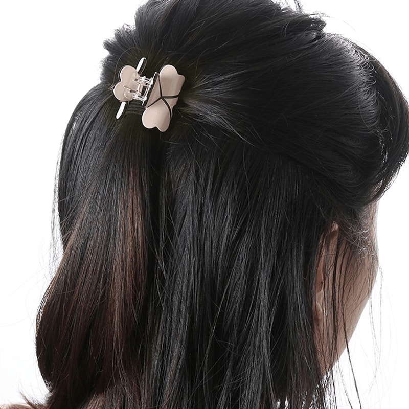 Elegant Mini Hair Claw Clip For Women Colorful Acrylic Bun Hair Accessory 9