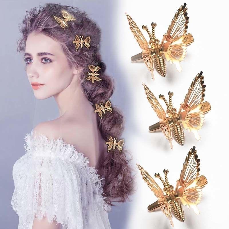 FlutterGlow Butterfly Hair Clip Moving Wing Bangs Pin Decorative Hair Accessory 4