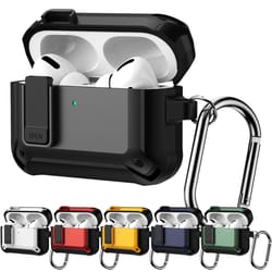 airpods pro case with lock, protective cover for everyday drop and scratch defense