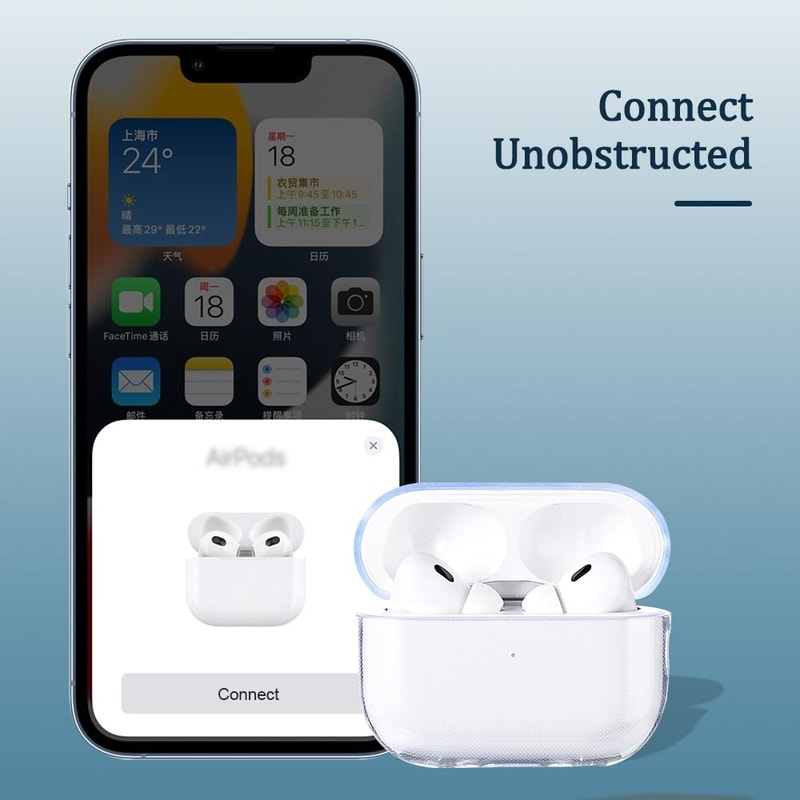 Crystal Clear TPU AirPods Pro Case Cover