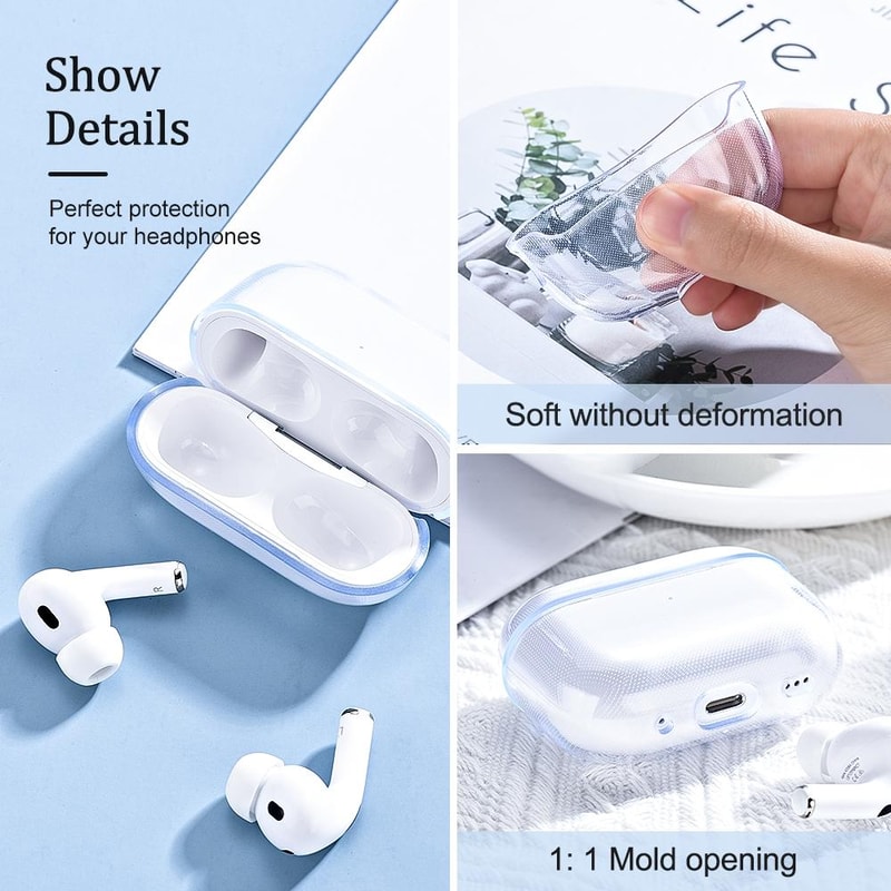 Crystal Clear TPU AirPods Pro Case Cover