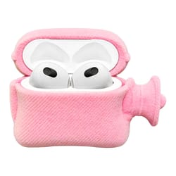 plush airpods case with keychain cute protective cover