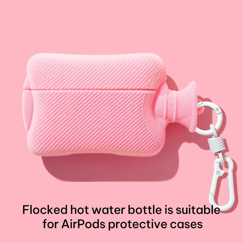 Plush AirPods Case With Keychain Cute Protective Cover 1