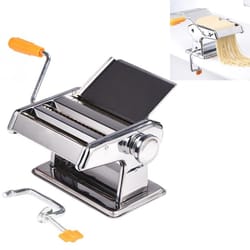 manual pasta maker machine stainless steel hand crank noodle roller & cutter