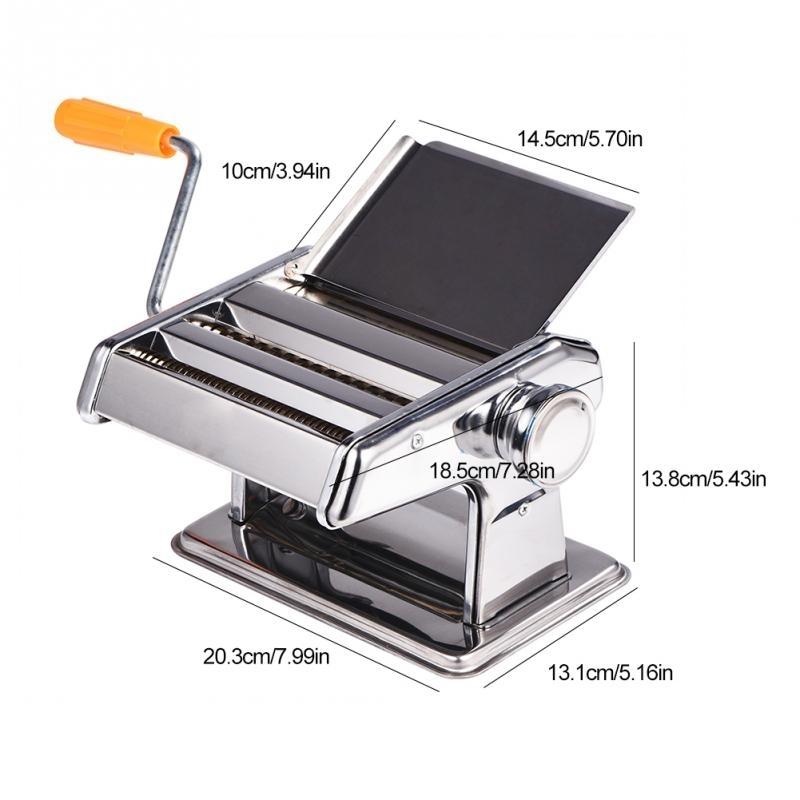Manual Pasta Maker Machine Stainless Steel Hand Crank Noodle Roller Cutter 1