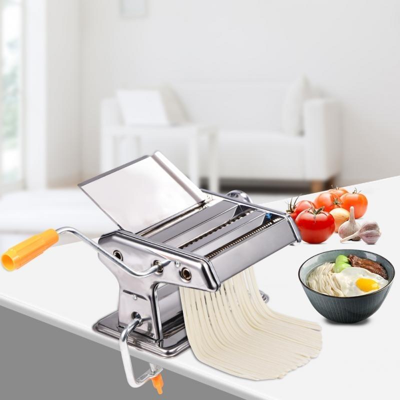 Manual Pasta Maker Machine Stainless Steel Hand Crank Noodle Roller Cutter 4
