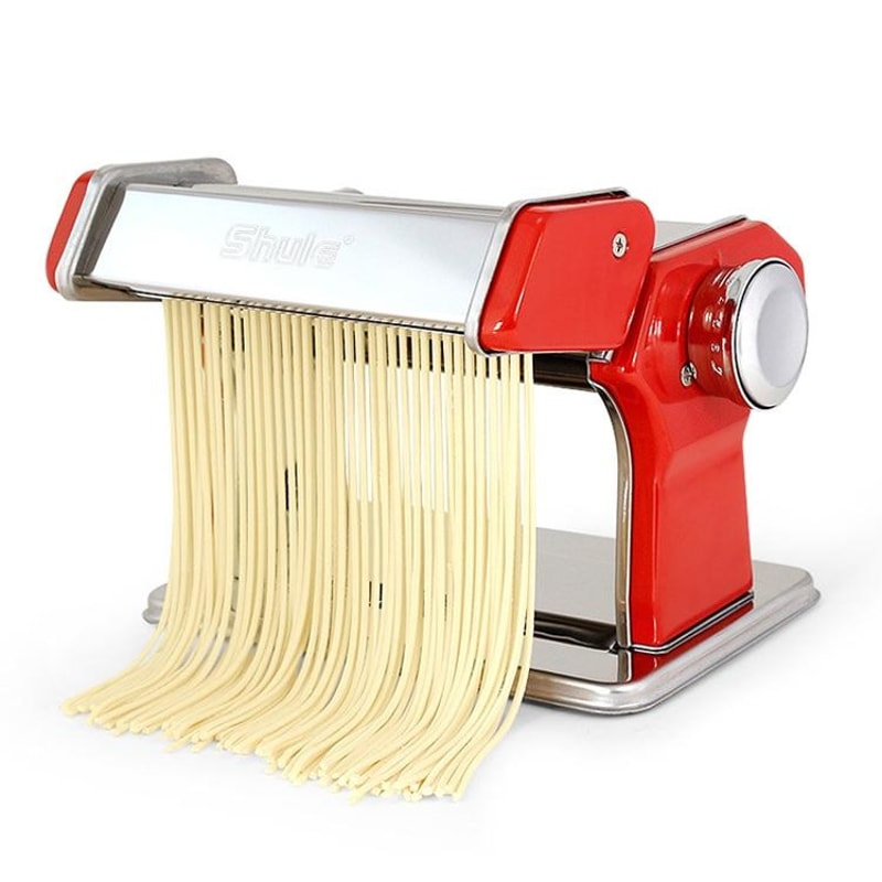 Manual Pasta Maker Machine Stainless Steel Hand Crank Noodle Roller & Cutter