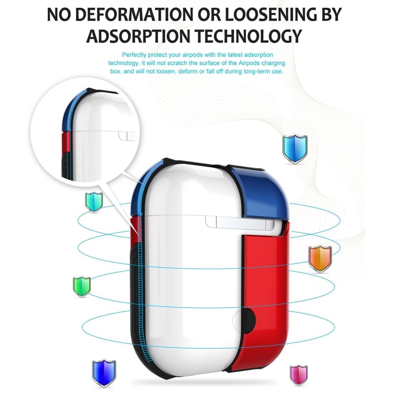 Hard Shell AirPods Case With Keychain Protective Cover 2