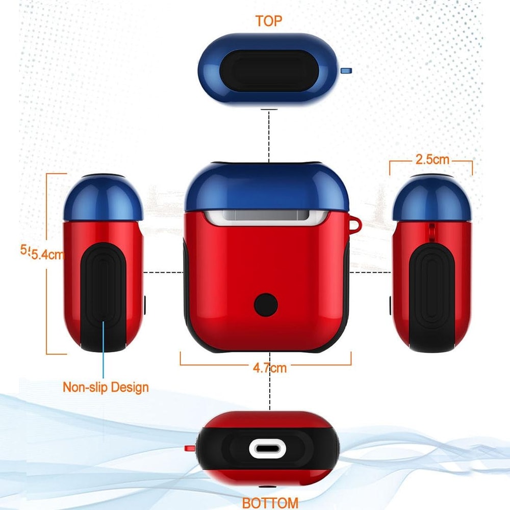 Hard Shell AirPods Case With Keychain Protective Cover 4