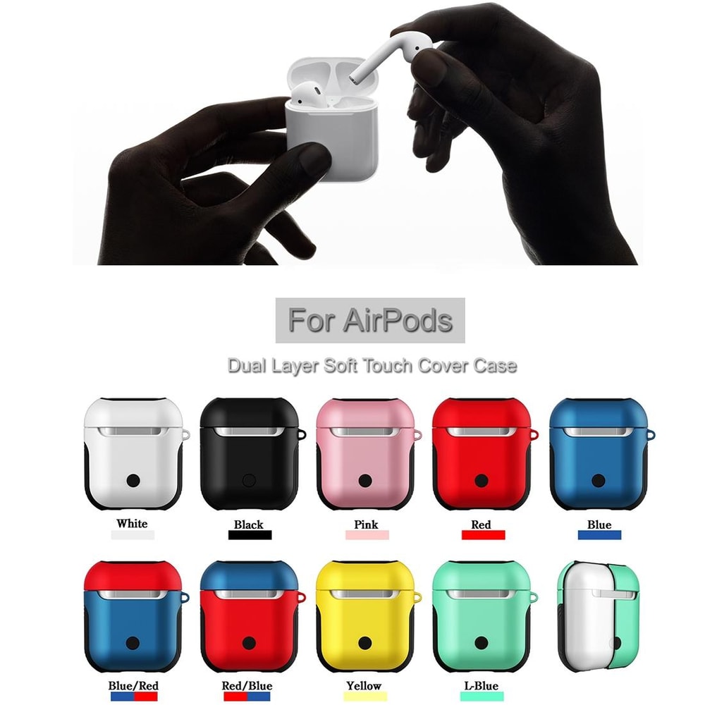 Hard Shell AirPods Case With Keychain Protective Cover 6