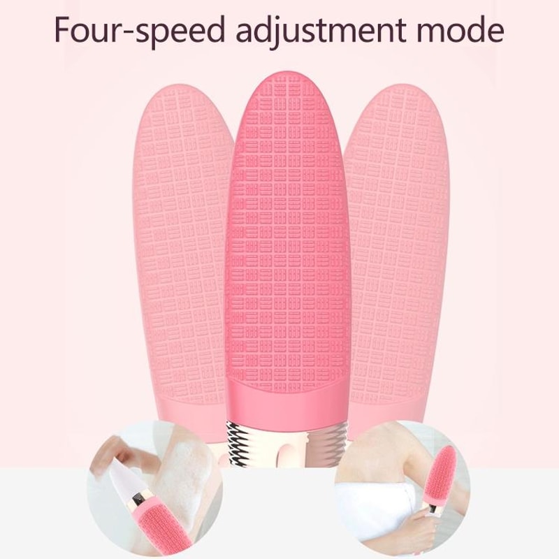 Waterproof Silicone Electric Body Brush With Vibration Deep Clean For Sensitive Skin 3
