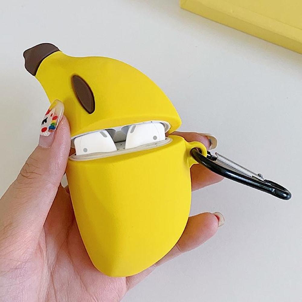 Cute Shockproof Banana AirPods Case Silicone Cover For AirPods 0
