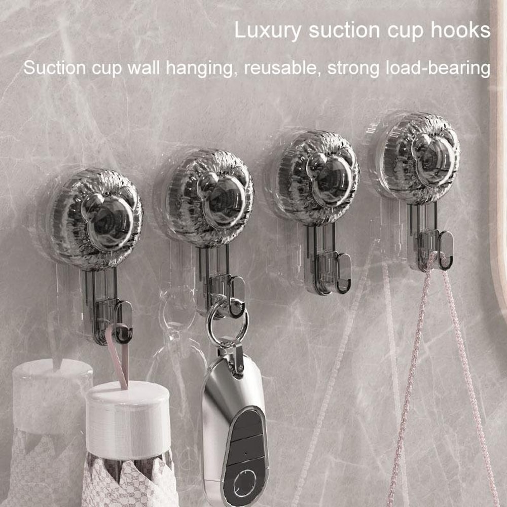 Rotary Vacuum Suction Hook Strong Suction Cup Hook For Bathroom Kitchen Wall Organizer 3