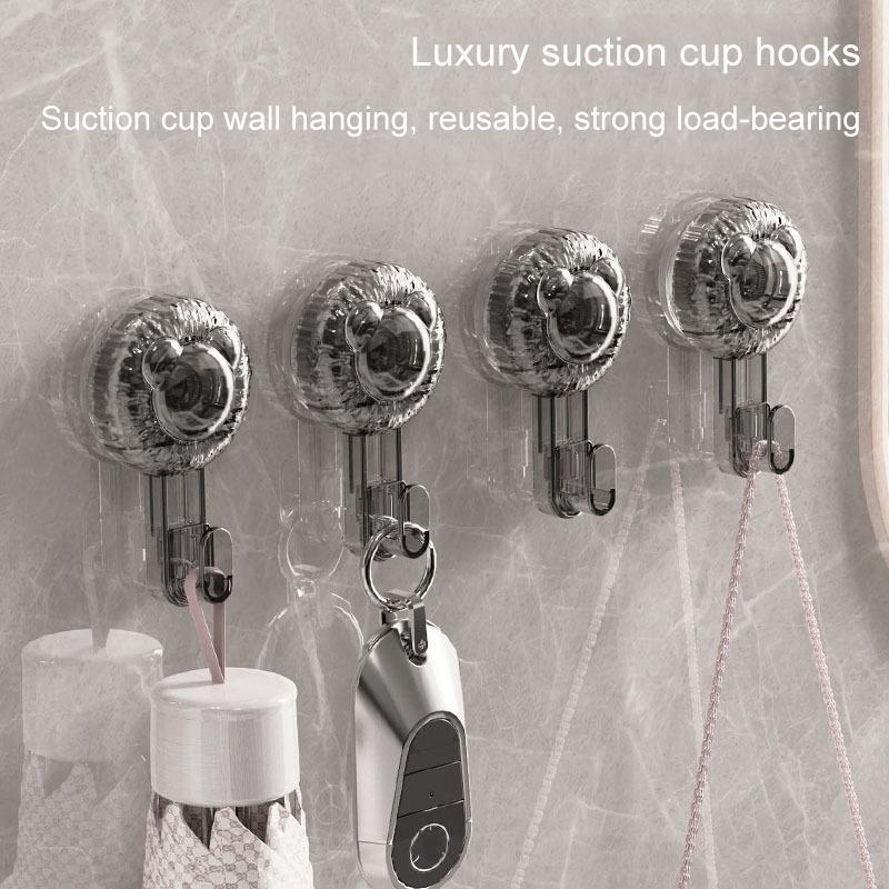 Rotary Vacuum Suction Hook Strong Suction Cup Hook For Bathroom Kitchen Wall Organizer 3
