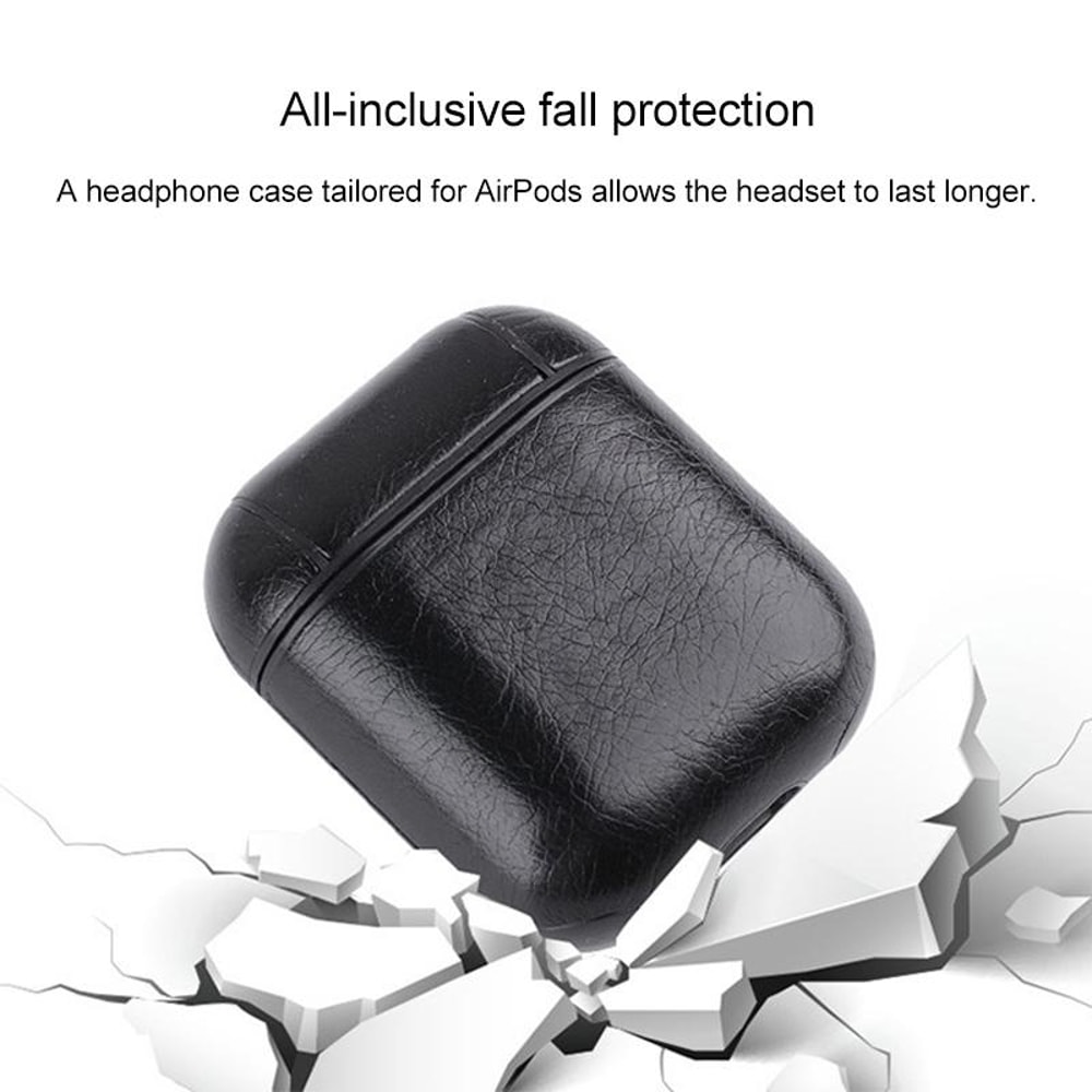 Litchi Texture AirPods Case Shockproof Silicone Protective Cover 2