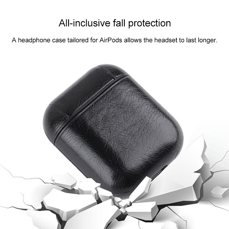 Litchi Texture AirPods Case Shockproof Silicone Protective Cover 2