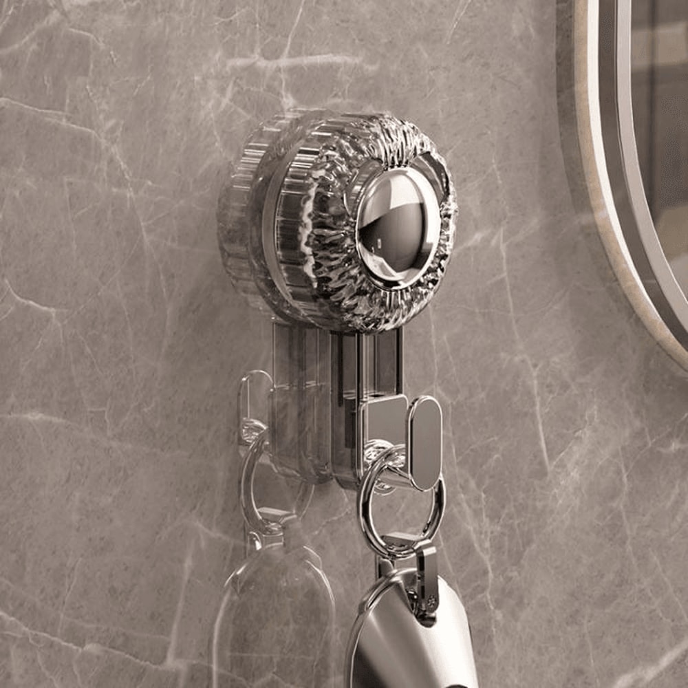 Rotary Vacuum Suction Hook Strong Suction Cup Hook For Bathroom Kitchen Wall Organizer 10