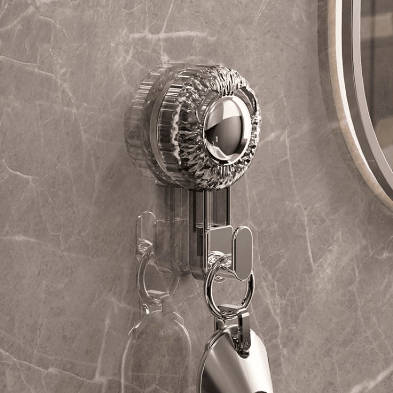 Rotary Vacuum Suction Hook Strong Suction Cup Hook For Bathroom Kitchen Wall Organizer 10