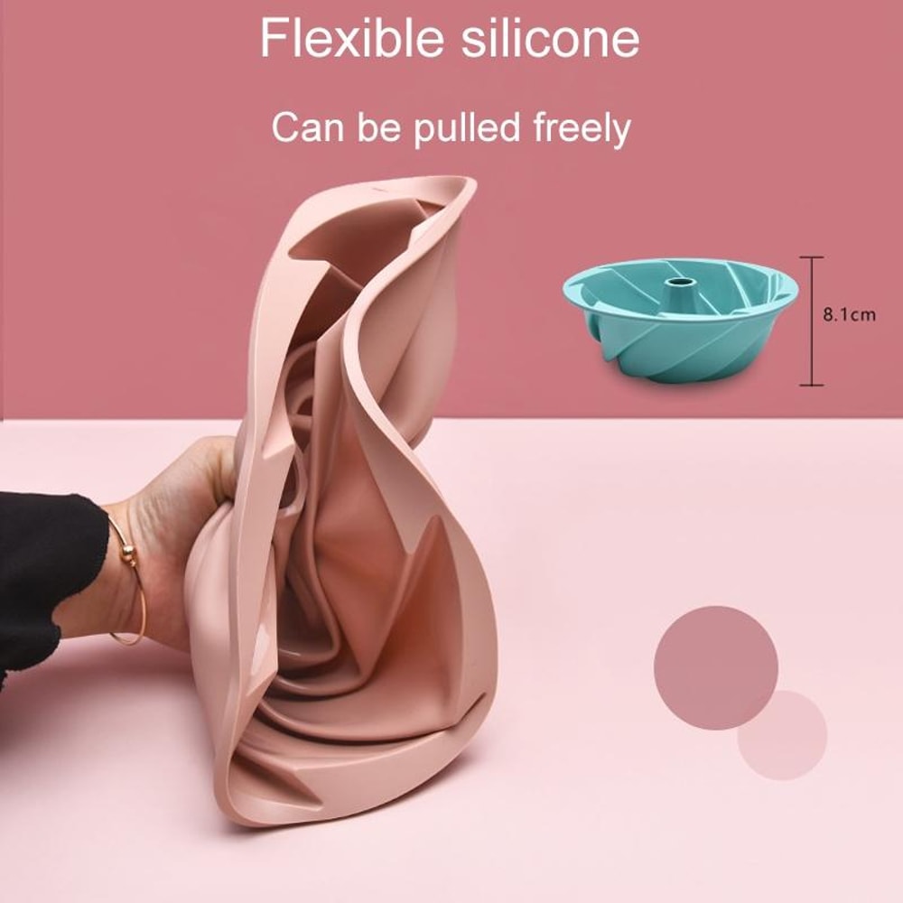 Silicone Swirl Cake Mold Non Stick Baking Pan Heat Resistant Bundt Cake Mold 1