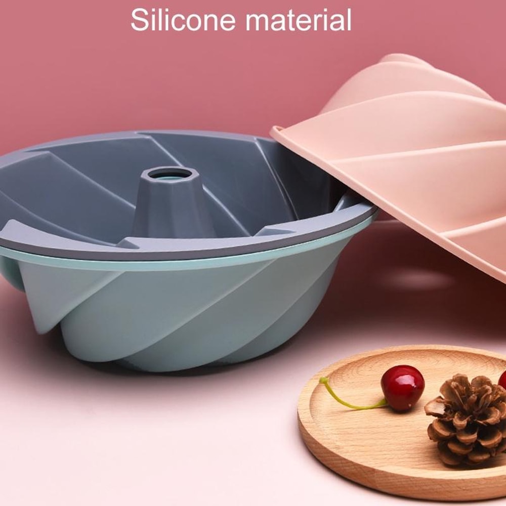Silicone Swirl Cake Mold Non Stick Baking Pan Heat Resistant Bundt Cake Mold 2
