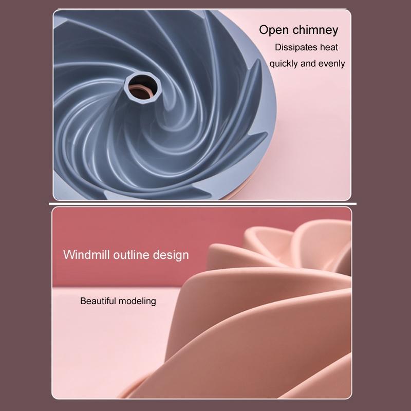 Silicone Swirl Cake Mold Non Stick Baking Pan Heat Resistant Bundt Cake Mold 3