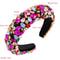 Luxury Rhinestone Headband Wide Padded Crystal Hair Band For Women Sparkling Geometric Headband 4