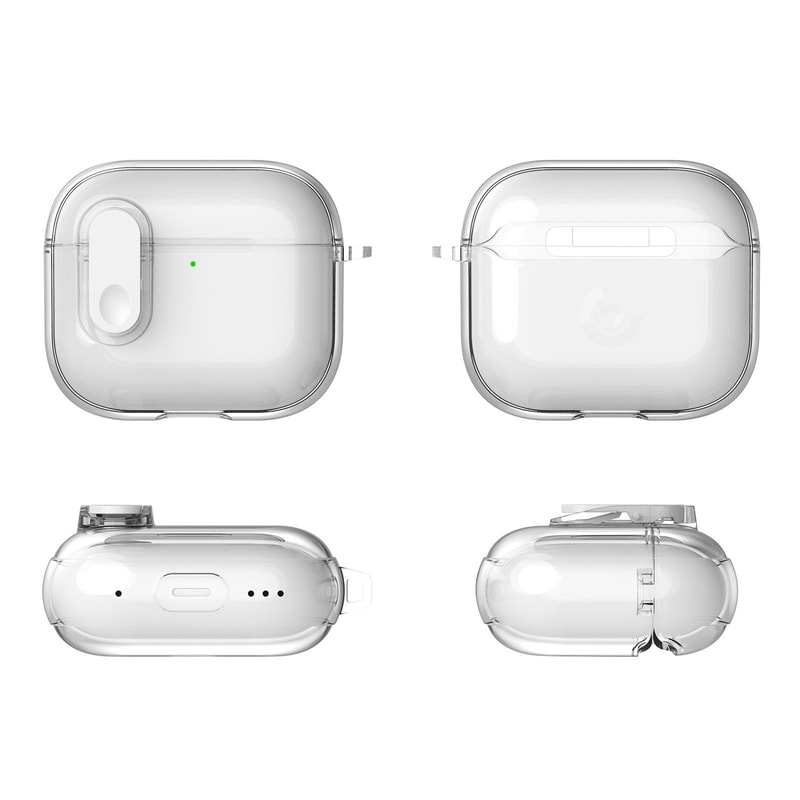 AirPods Transparent Crystal Case Shockproof Protective Cover With Ice Crystal Design 1