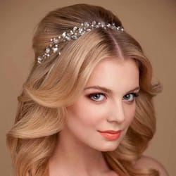 elegant leaf crystal bridal headband wedding hair accessory for women