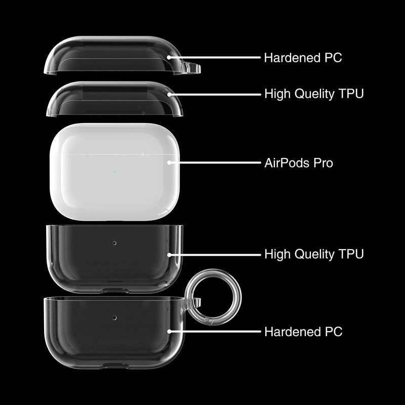 Terminator Shockproof AirPods Pro Case With Hook Secure Protective Cover 4
