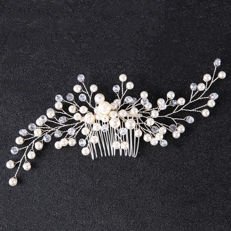 Elegant Pearl Crystal Bridal Hair Comb Wedding Headpiece for Brides & Special Occasions