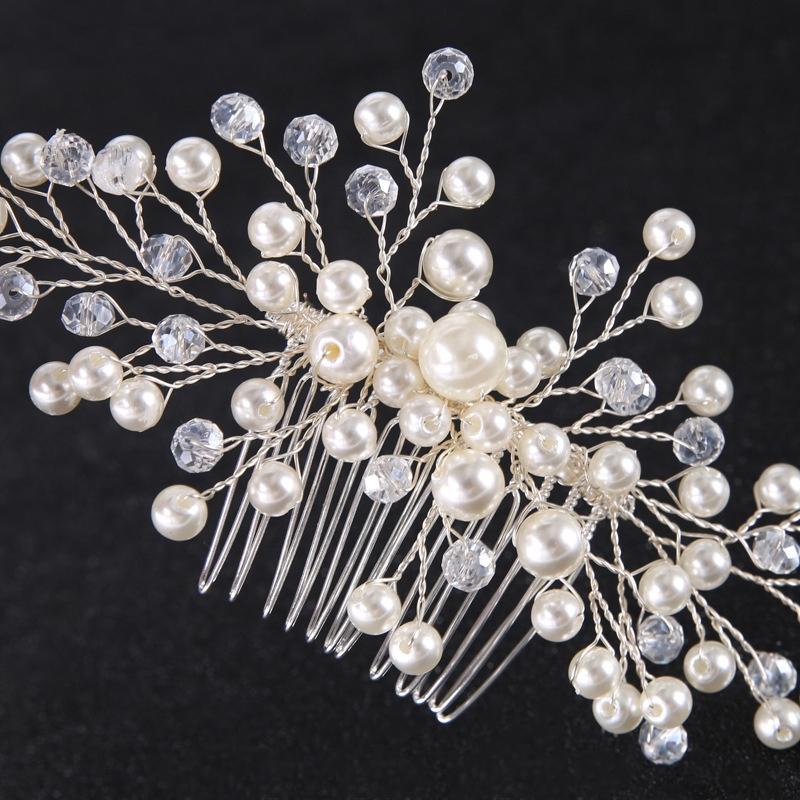 Elegant Pearl Crystal Bridal Hair Comb Wedding Headpiece for Brides & Special Occasions