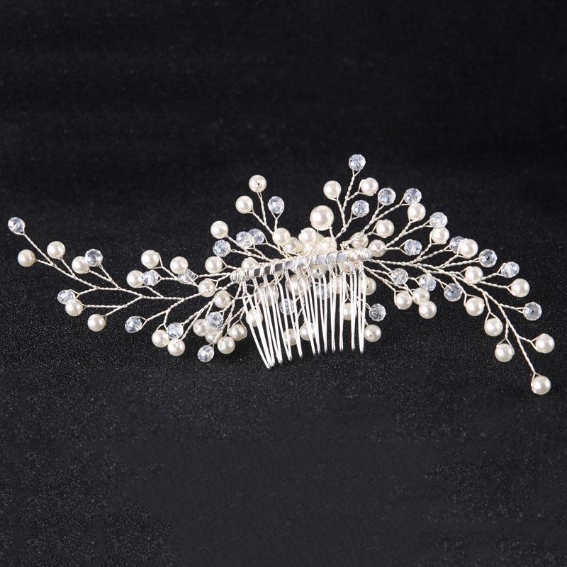 Elegant Pearl Crystal Bridal Hair Comb Wedding Headpiece for Brides & Special Occasions