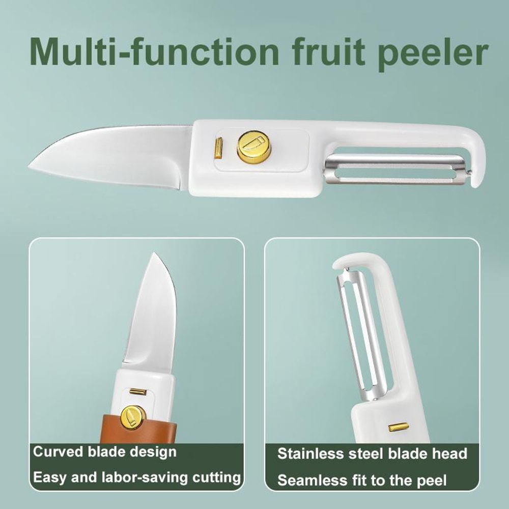 2in1 Portable Fruit Knife And Peeler Stainless Steel Kitchen Tool 3