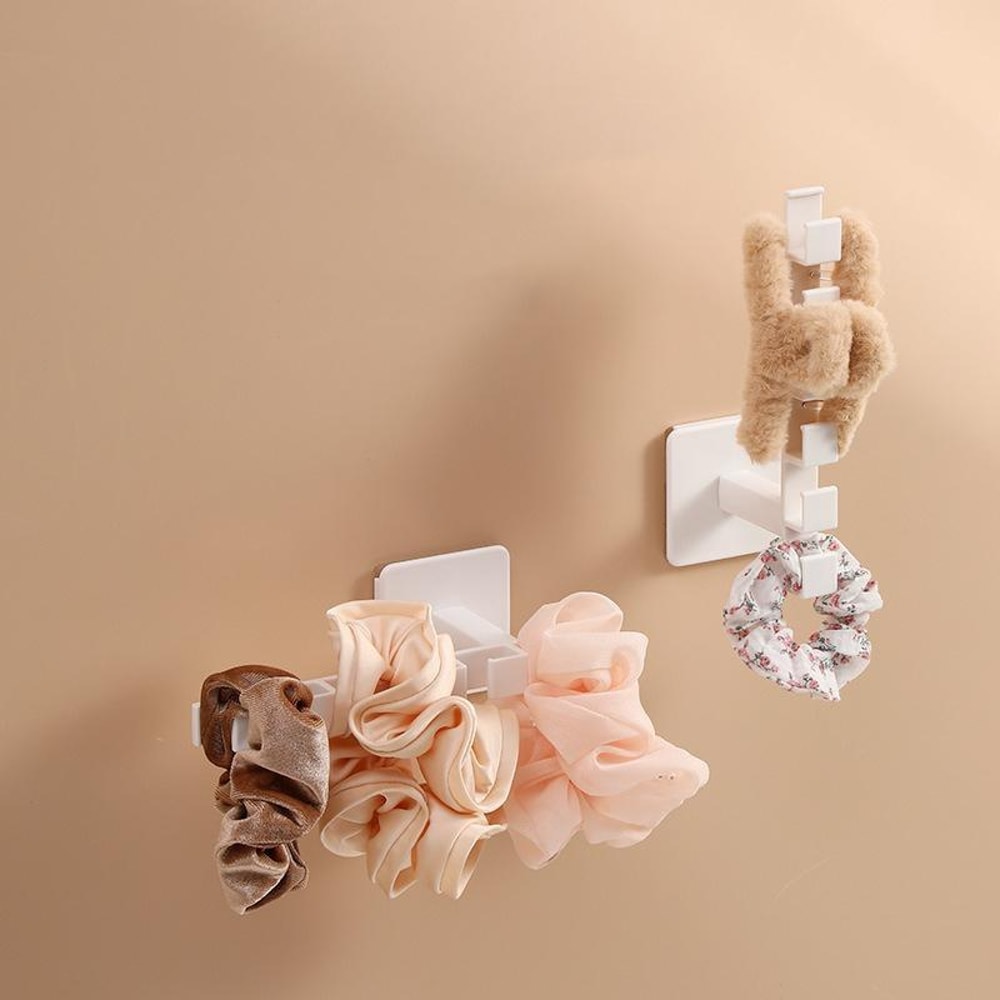 Punch Free L Shaped Headband Holder Hair Accessories Organizer Wall Mounted Hat Storage Rack 6