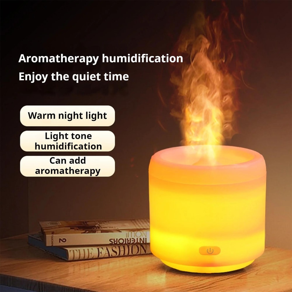 Colorful Flame Aroma Diffuser Humidifier 300ml USB Quiet Air Moisturizer 1