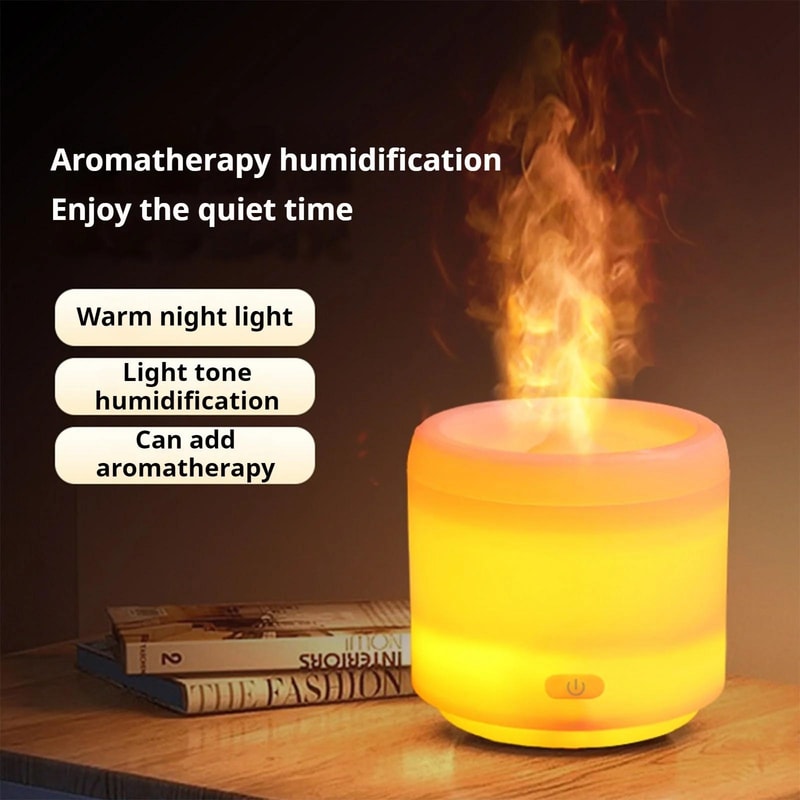 Colorful Flame Aroma Diffuser Humidifier 300ml USB Quiet Air Moisturizer 1