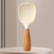 Silicone Non Stick Rice Paddle With Wooden Handle Heat Resistant Rice Cooker Spoon 1