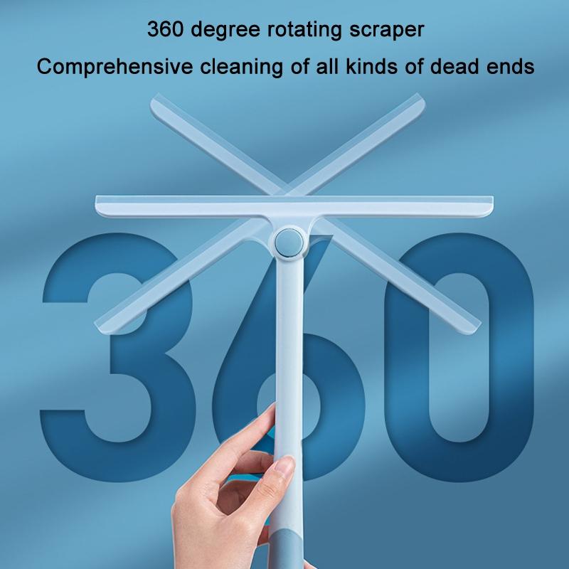 360 Rotating Window Cleaner Squeegee Brush With Ergonomic Handle For StreakFree Glass 1