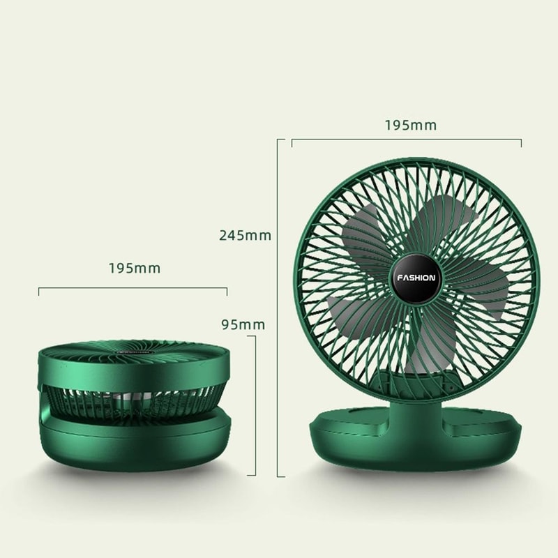 Portable Folding Desk Fan With Quiet Brushless Motor For Office Travel Home 1