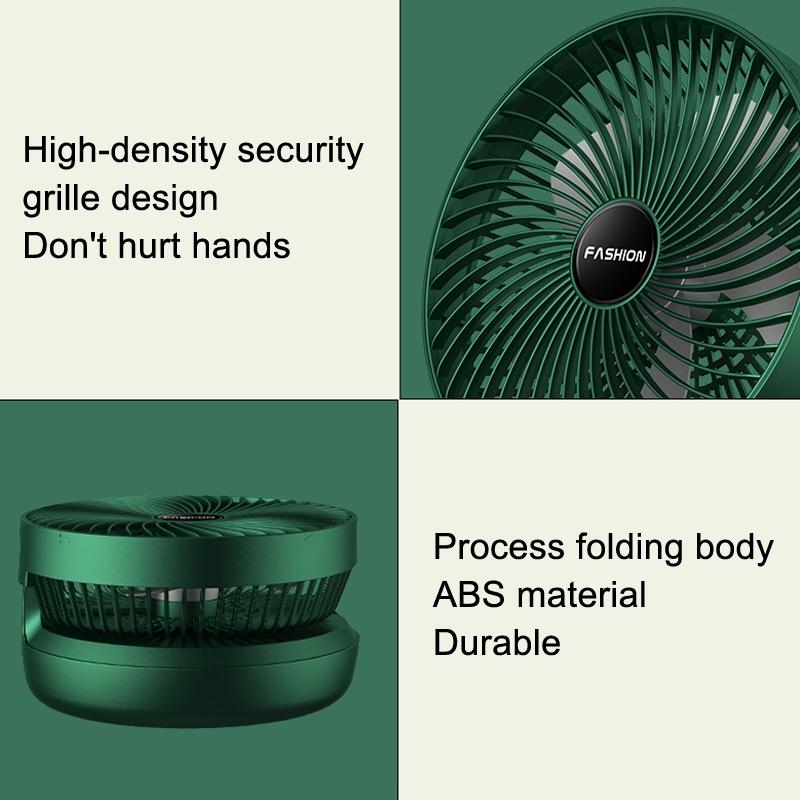 Portable Folding Desk Fan With Quiet Brushless Motor For Office Travel Home 3