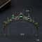 Vintage Green Crystal Tiara Baroque Bridal Crown Wedding Hair Accessory 3