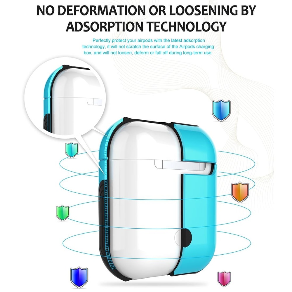 AirPods Case Hard Shell Protective Cover With Keychain 2