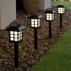 solar garden lights outdoor waterproof led lawn house pathway lights
