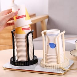 multifunctional disposable cup holder organizer rack for coffee cups and desktop storage