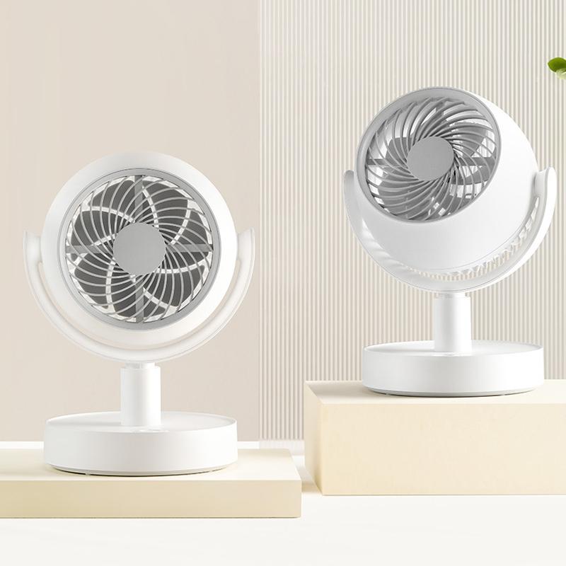 Portable Quiet Desk Fan Rechargeable Air Circulator For Home Office 0