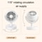 Portable Quiet Desk Fan Rechargeable Air Circulator For Home Office 3