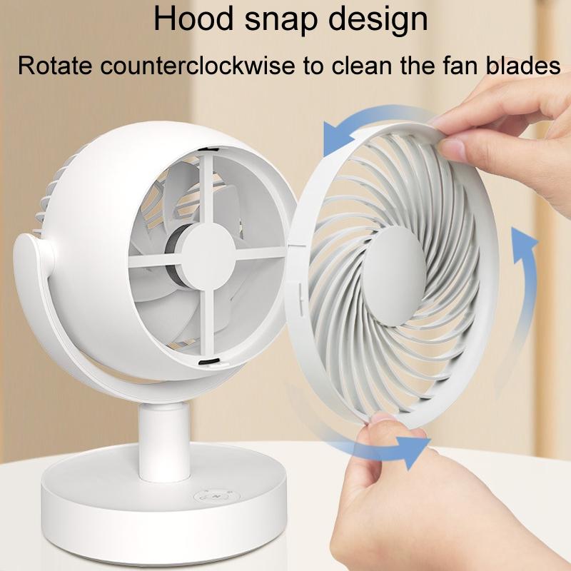 Portable Quiet Desk Fan Rechargeable Air Circulator For Home Office 4