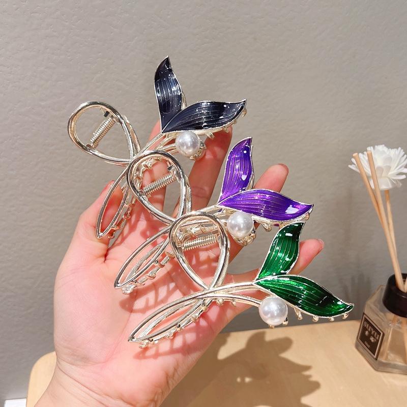 Elegant Pearl Fishtail Hair Clips Set Bridal Hair Accessories For Stylish Updos 3