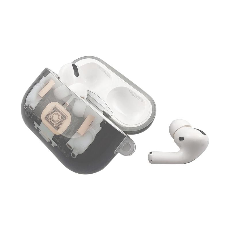 Clear Mechanical AirPods Pro Case Protective Cover With Charging Port 1