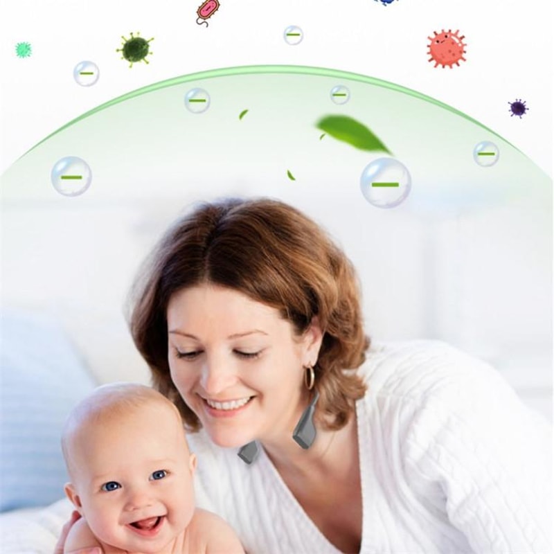 Wearable Air Purifier Necklace With Negative Ion Technology Portable Personal Air Cleaner 6